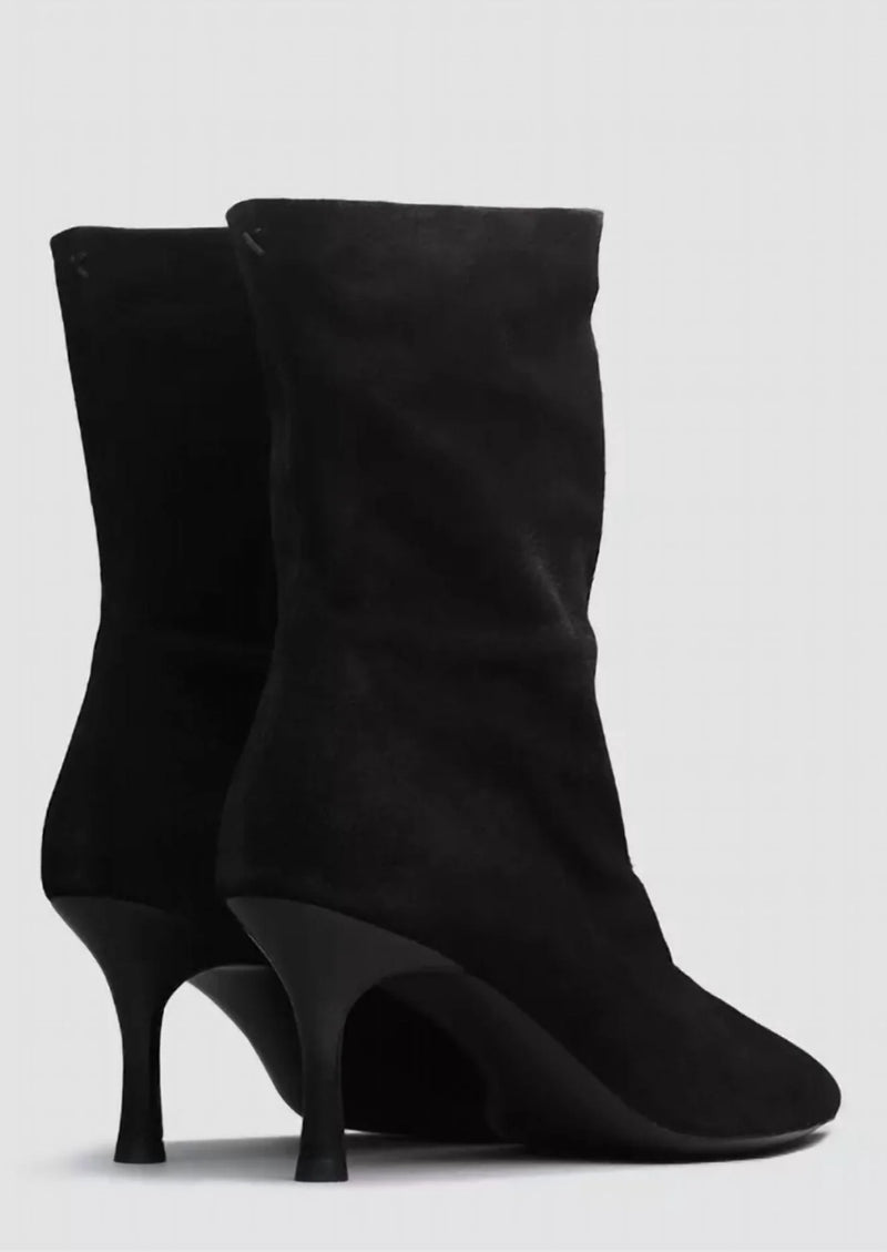 rag & bone Brea Slouch Suede Boot - Black