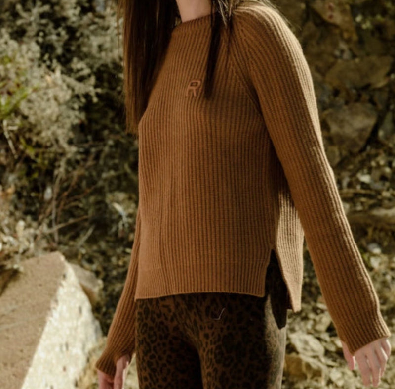 Ragdoll LA Cashmere Rib Sweater - Camel