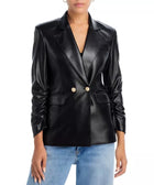 Generation Love Lou Faux Leather Blazer - Black