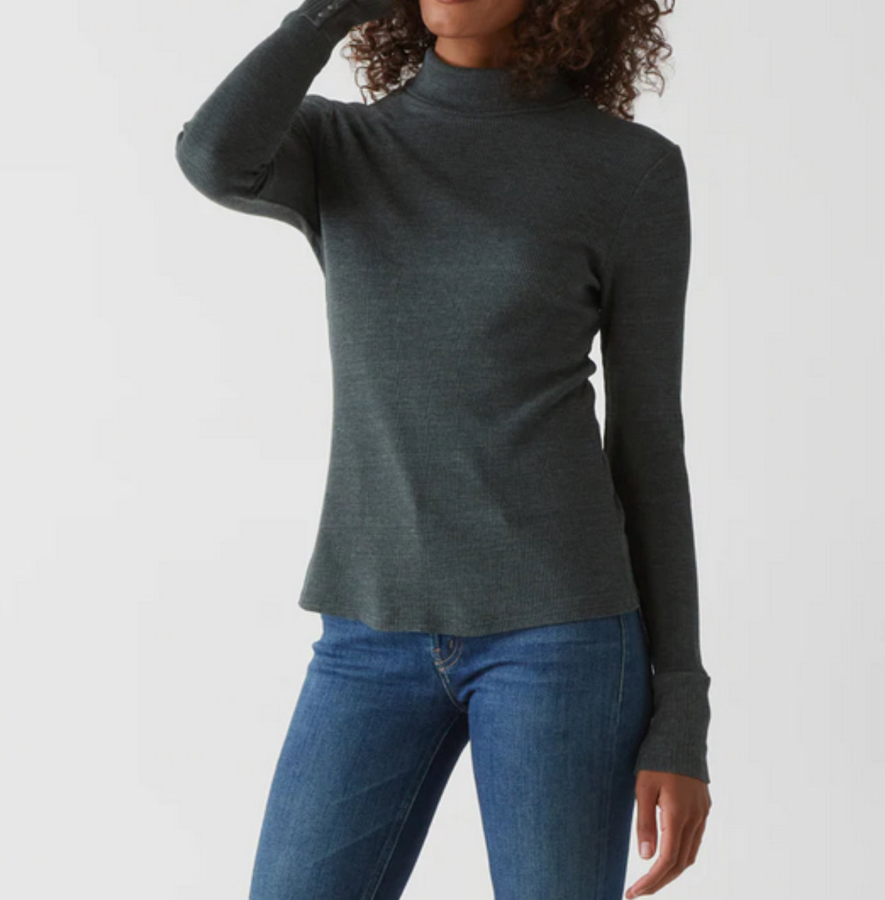 Michael Stars Mara Turtleneck Top - Dark Ivy