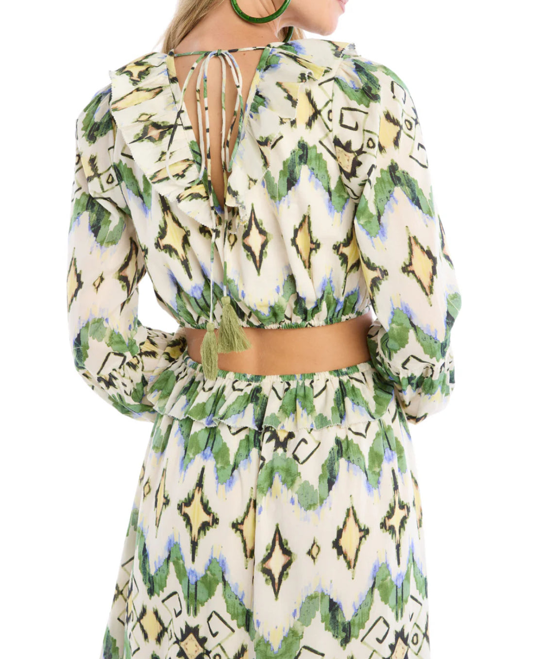 Allison New York Green Ikat Print Everly Maxi Dress