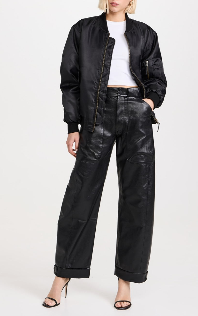 MOTHER The Half Pipe Cargo Nerdy Trousers - Black