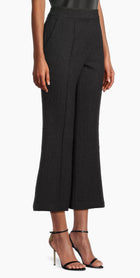 Milly Betsy Flared Bouclé-Knit Pants - Black