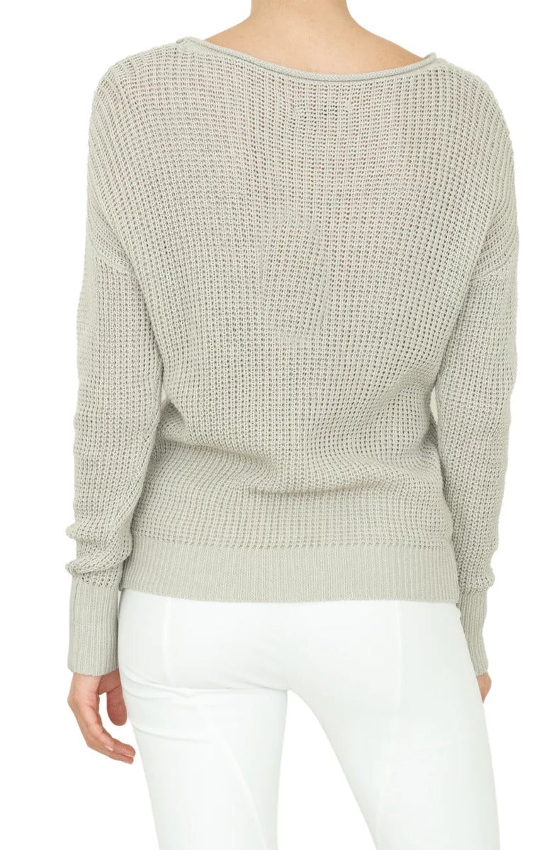 Elaine Kim Cotton Waffle Knit Ramsey Sweater - Pumice