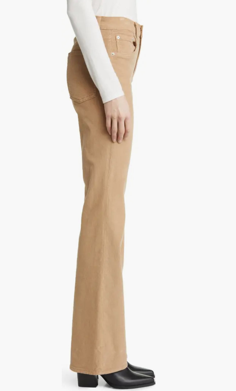 EDWIN Ryder High Waist Flare Corduroy Jeans - Camel