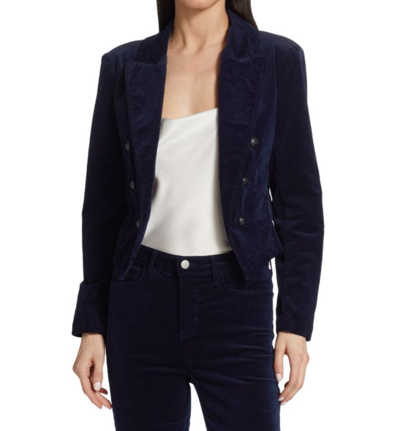 L’Agence Wayne Velvet Blazer - Navy