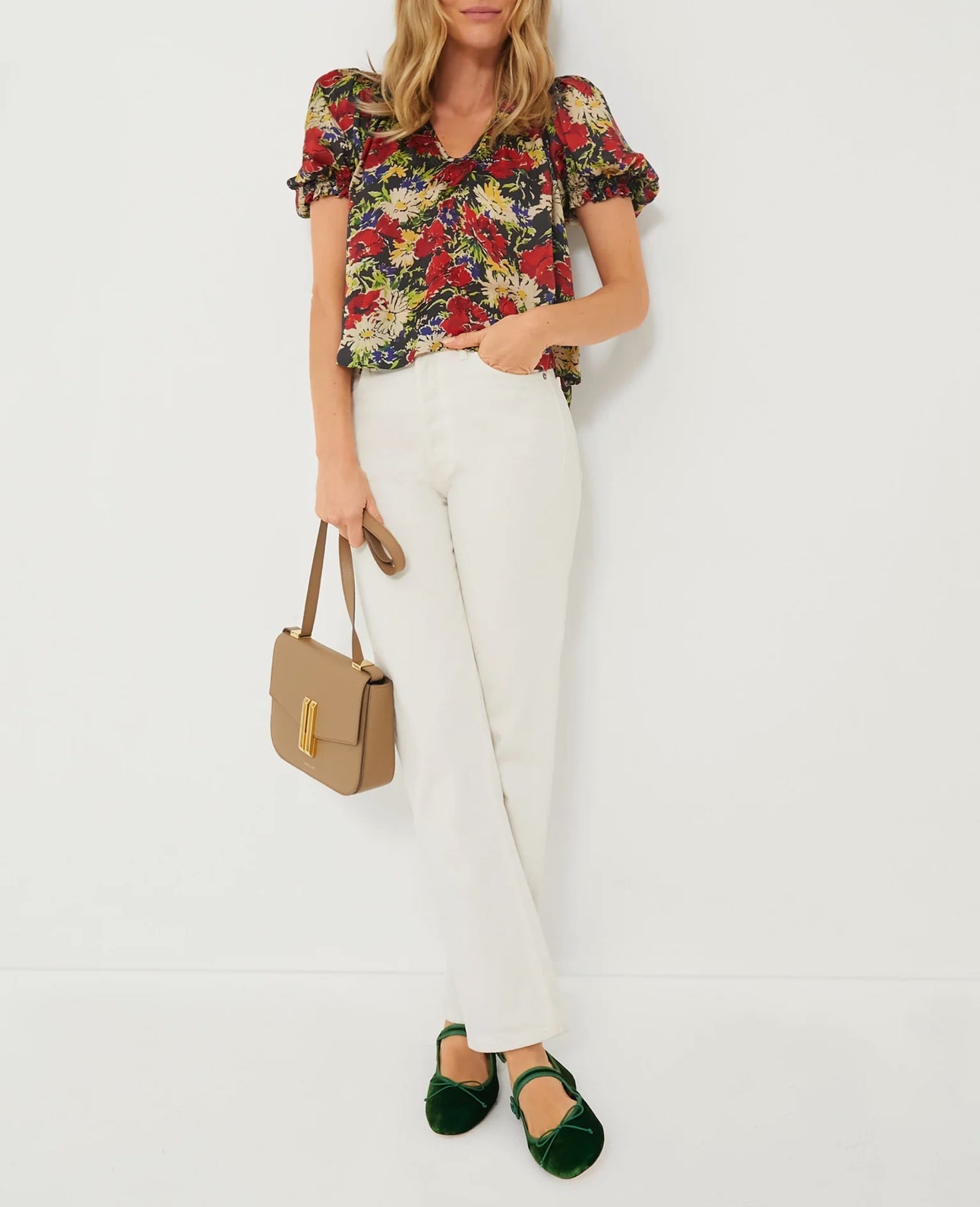 The Great. The Ponder Top - Hidden Garden Floral