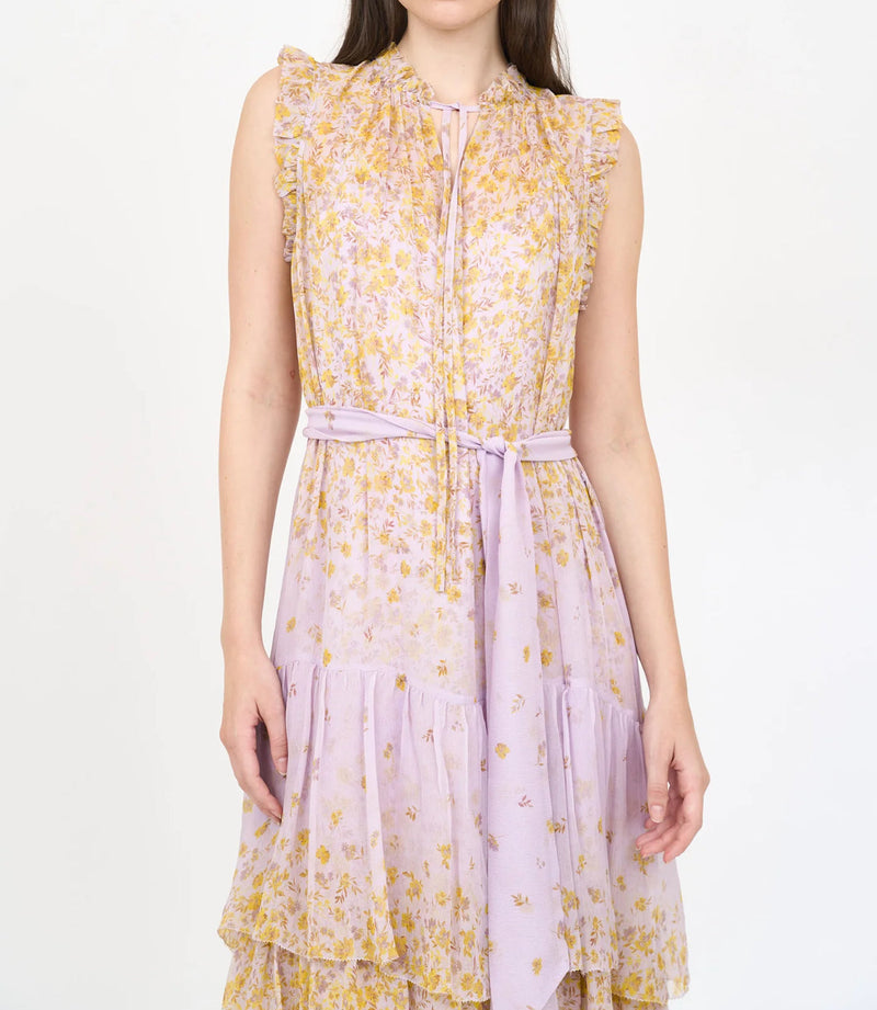 Christy Lynn Christian Dress- Falling Floral Mauve