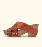 nassima Kilda Wedge Sandal - Brown