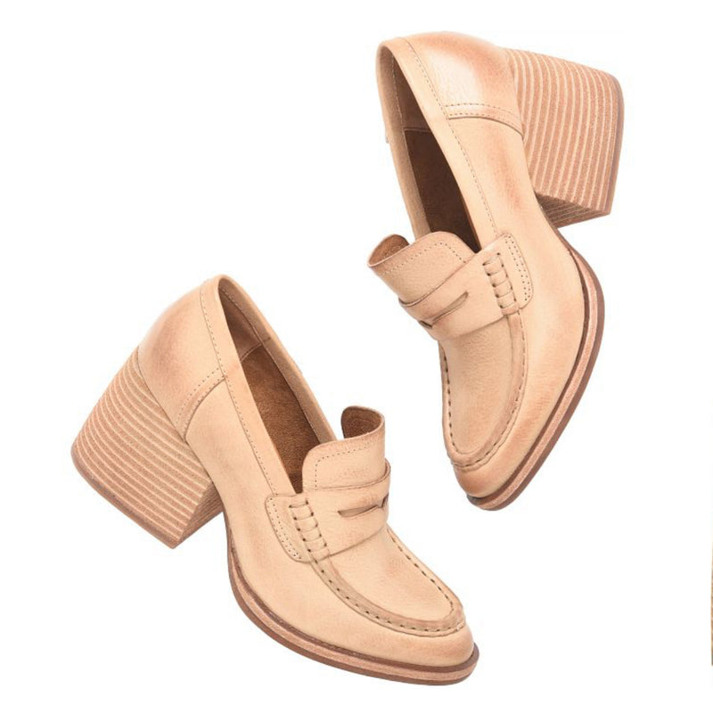 KORK-EASE Modeste Oversized Chunky Heel - Natural Barley (Tan)