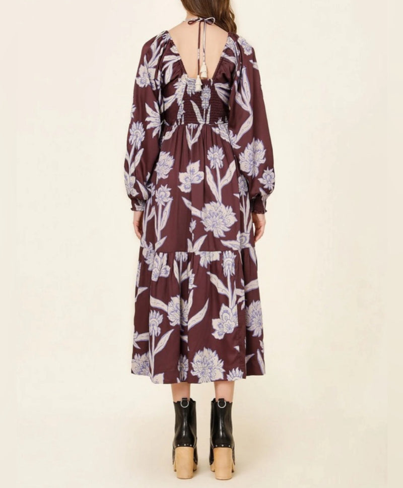 Omika Ravenna Midi Dress - Maira Bordeux