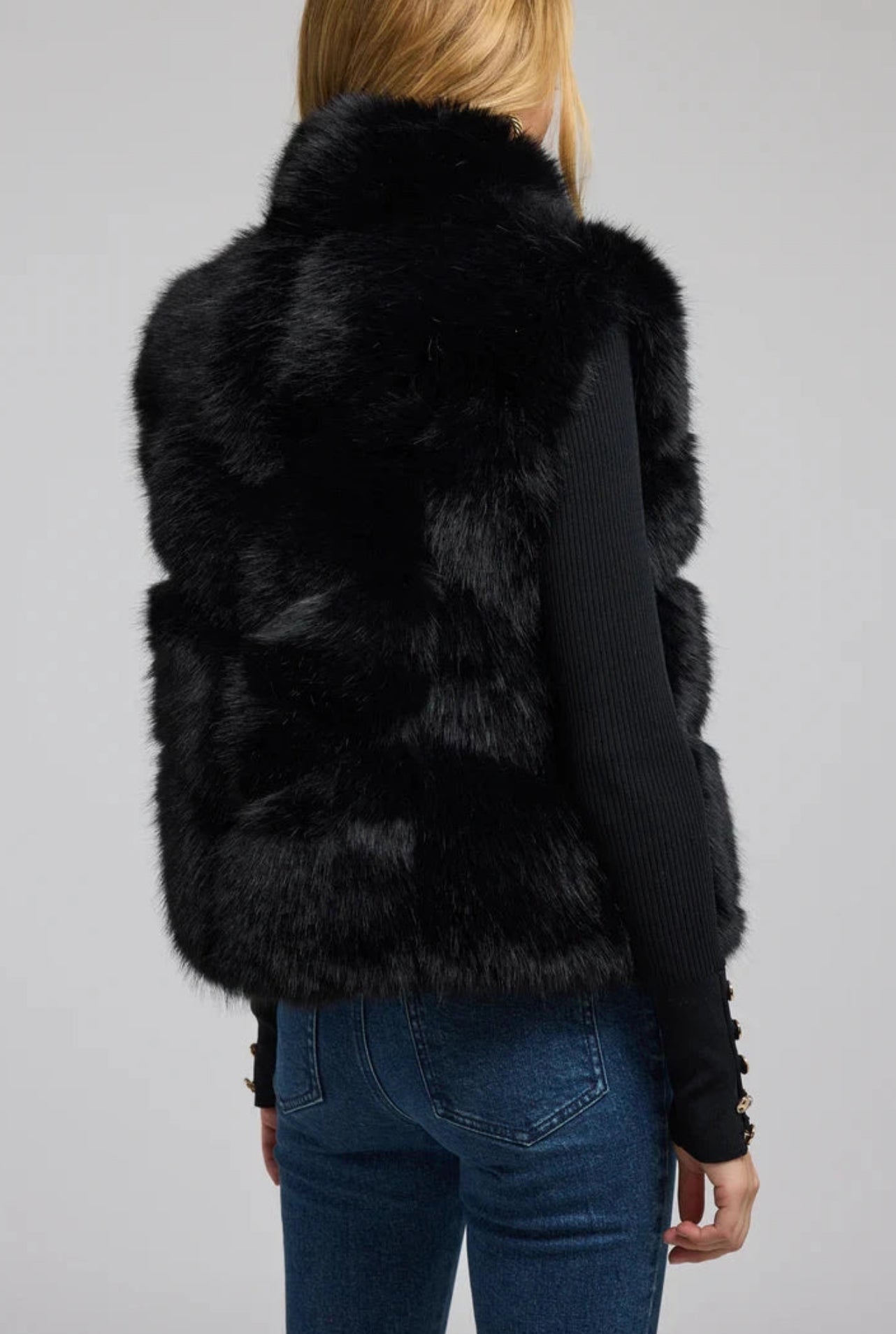 Generation Love Rosario Faux Fur Vest - Black