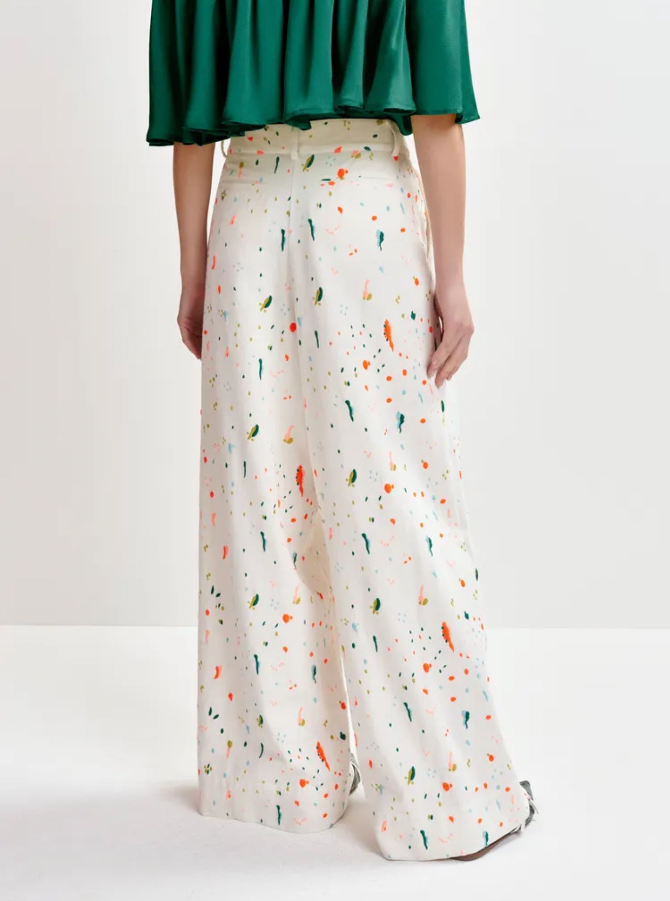 Essentiel Antwerp Hilmington Embroidered Pants - Multicolor/Off-White