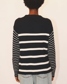 Eòlas Nic Crewneck in Organic Cotton & Recycled Cashmere - Navy