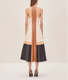 Alexis Ferrah Vegan Leather Colorblock Dress