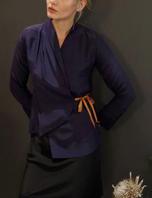 Elaine Kim Silk Wrap Shirt With Grosgrain Tape - Visaya