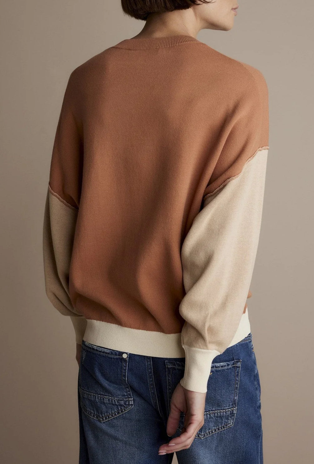 Summum Double Bed Knit Sweater - Old Peach