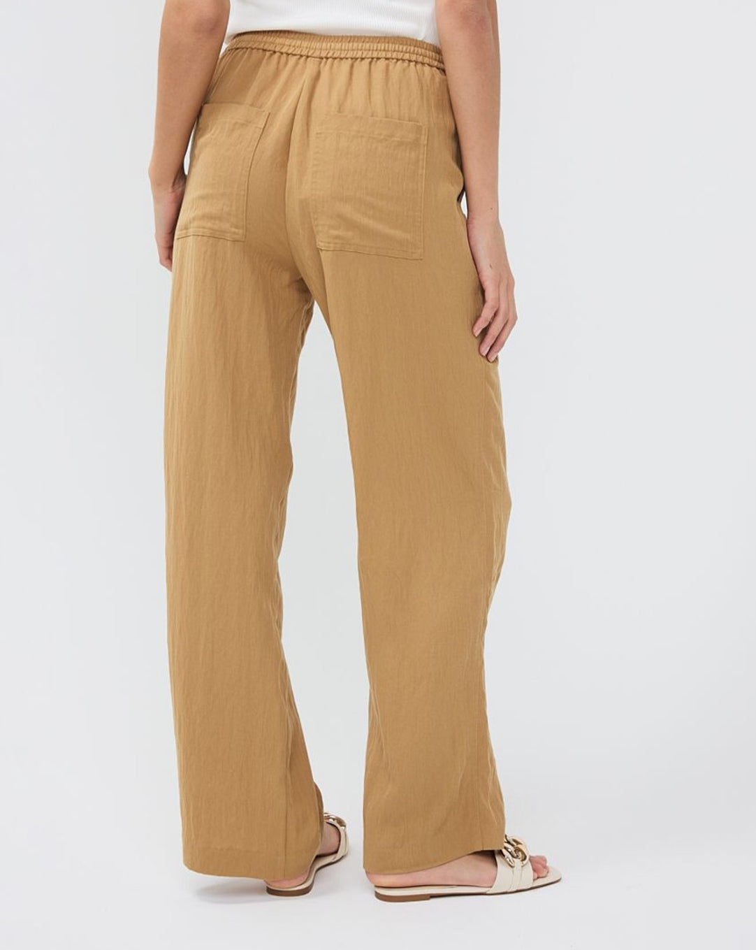 Esqualo Wide Leg Trousers - Almond