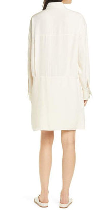 Vince Utility Silk Shirt Dress - Fennel