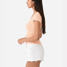 Lima Scoop Neck Tee - Cantaloupe
