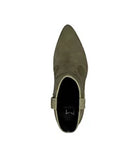 Marc Fisher LTD. Carissa Pointed Toe Pull On Booties - Dark Green Suede