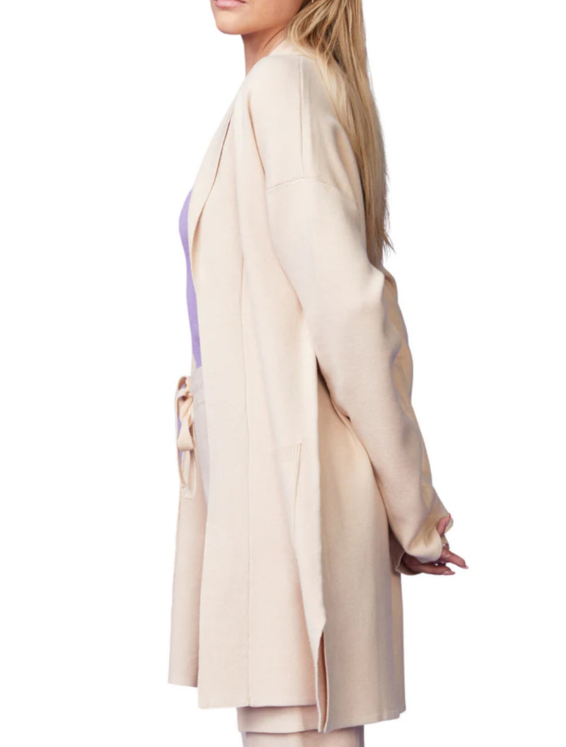 Monrow Supersoft Sweater Knit Cardigan - Off White