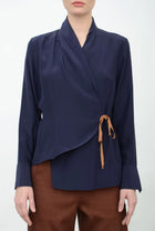 Elaine Kim Silk Wrap Shirt With Grosgrain Tape - Visaya