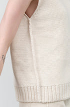 NSF Catalina Sleeveless Sweater Top - Soft White
