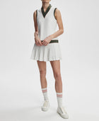 Varley Jouri Court Dress 32.5" - White/ Deep Ivy