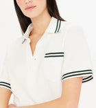 The Upside Hill Polo -  Cream/Green Trim