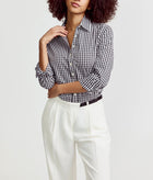 The Shirt by Rochelle Behrens The Icon Shirt in Large Check - Black