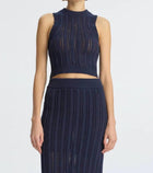 A.L.C. Jade Crochet Tank - Navy