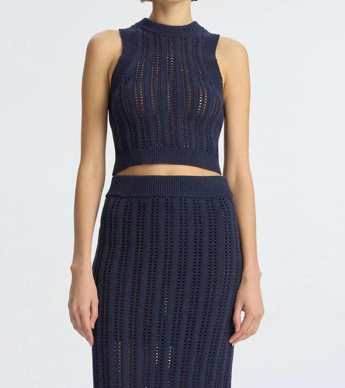 A.L.C. Jade Crochet Tank - Navy