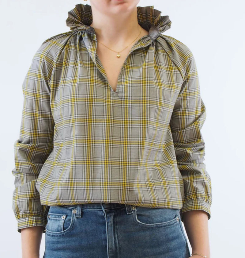 A Shirt Thing Josephine Plaid - Charcoal