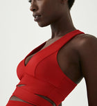 Lanston Sport Row Wrap Bra - Red