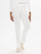 Renuar Slit Pants With 31" Inseam - Cream