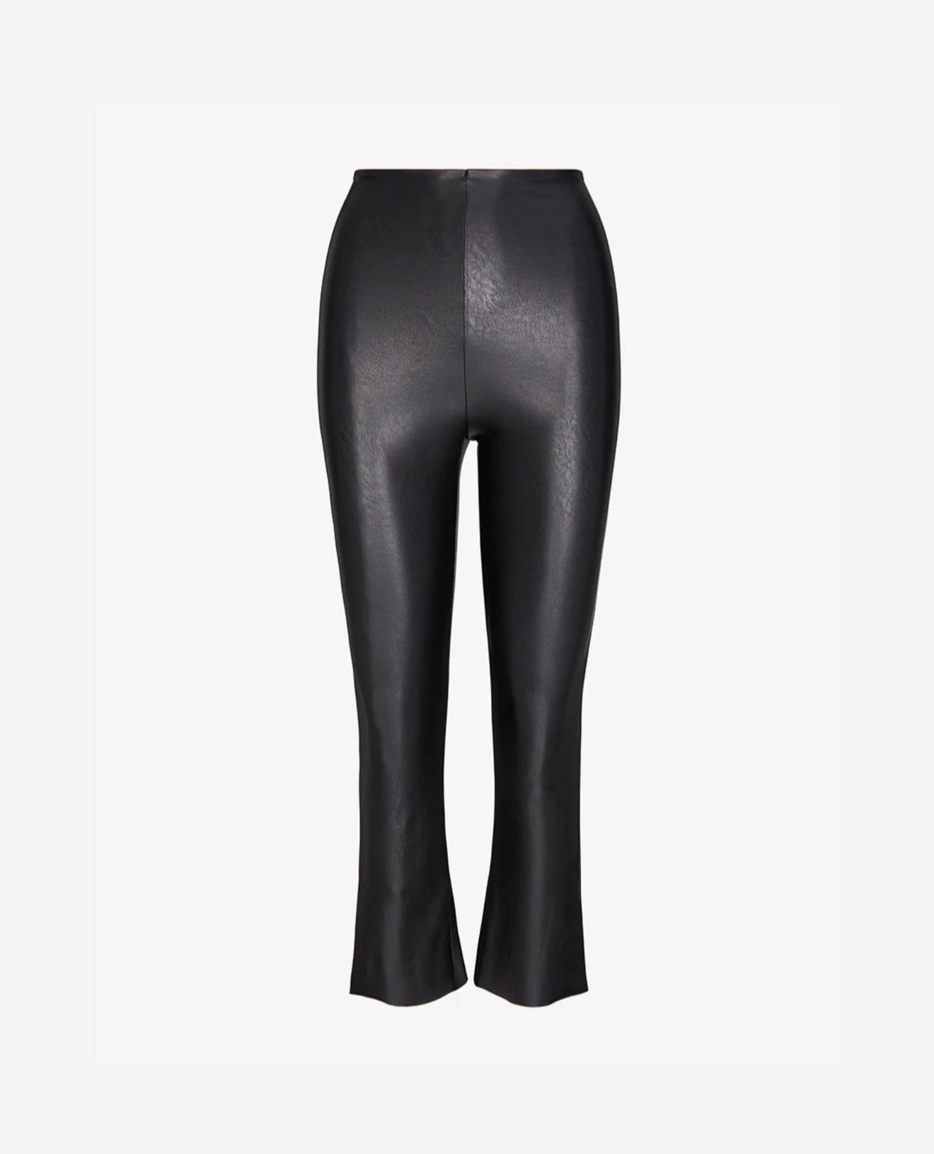 Commando Faux Leather Crop Flare - Black