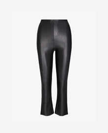 Commando Faux Leather Crop Flare - Black