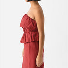 POSSE Aurelia Strapless Top - Rust