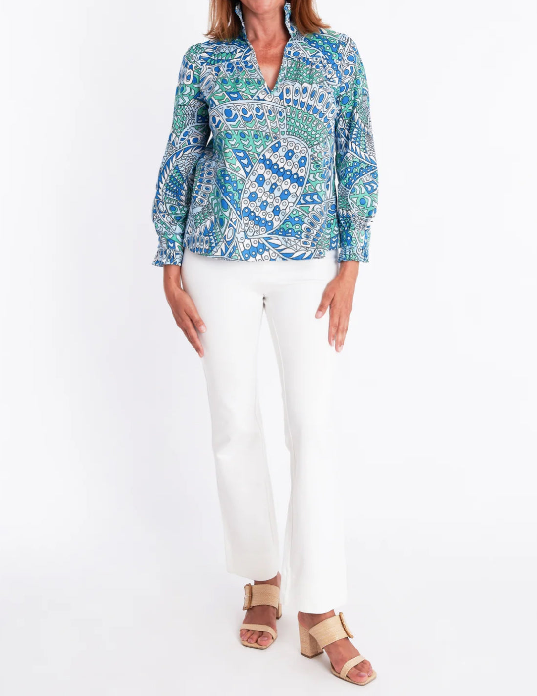 CK Bradley Aspen Blouse - Falcon Tides Print