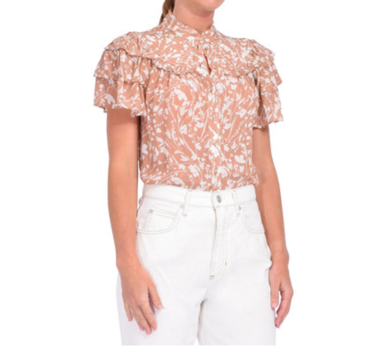 Gilner Farrar Dray Blouse - Khaki Thistle