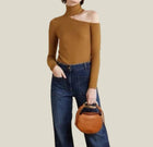 L’Agence Nicky Cutout Turtleneck Sweater - Ginger