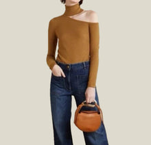 L’Agence Nicky Cutout Turtleneck Sweater - Ginger