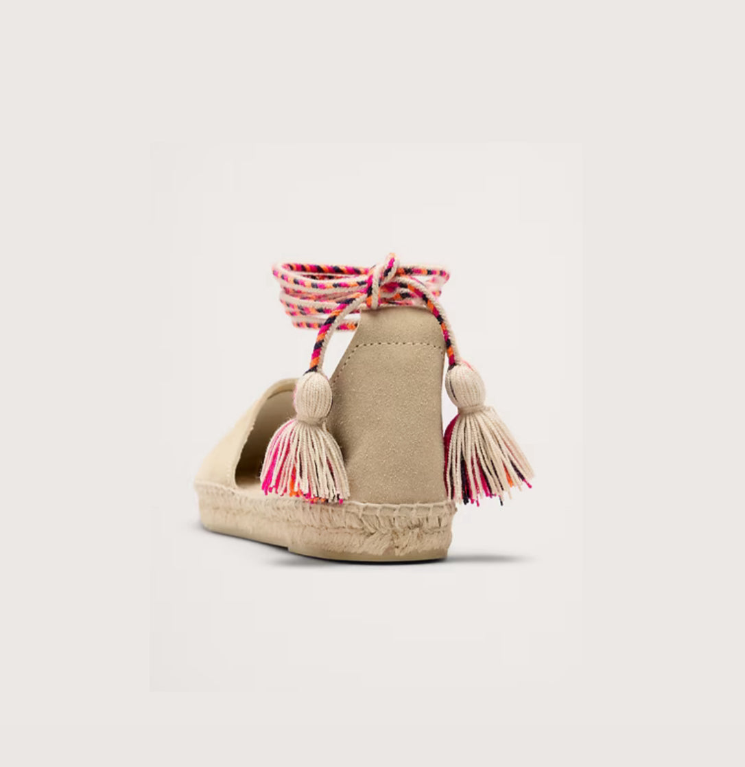 Guanabana Valencia Flat With Pompon - Beige