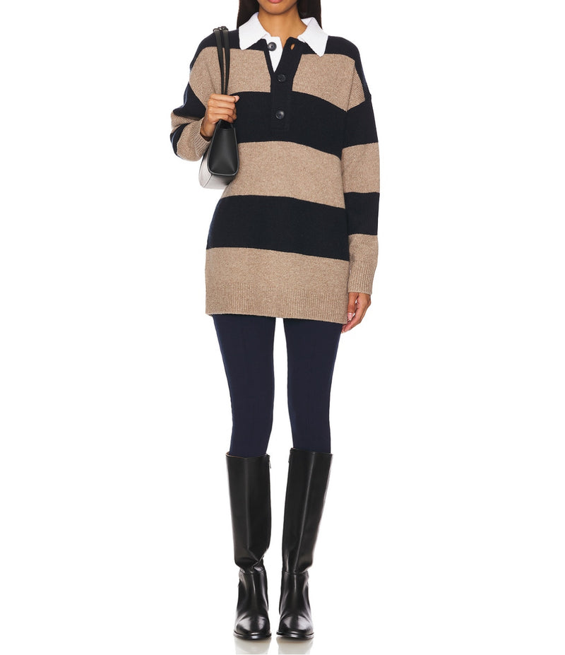 A.L.C. Mason Sweater - Navy/Milk Tea