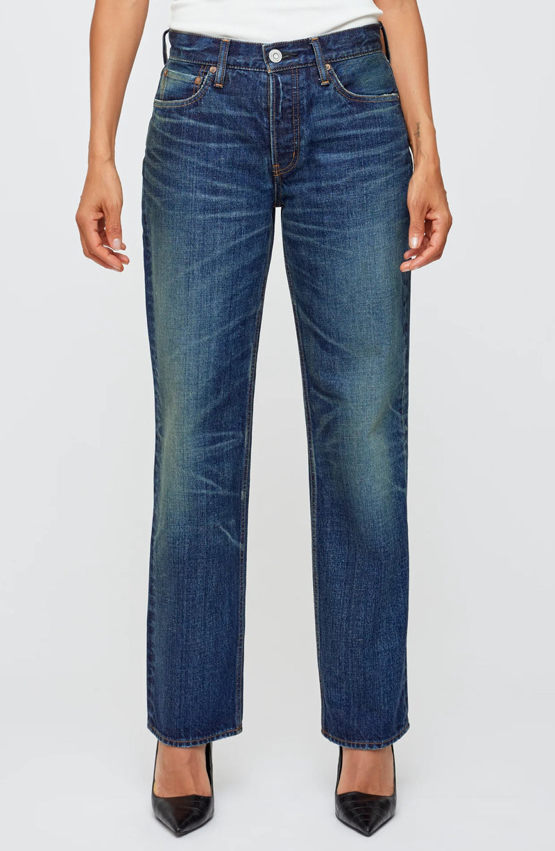 Moussy Vintage Ortega Wide Straight - 113 Dark Blue