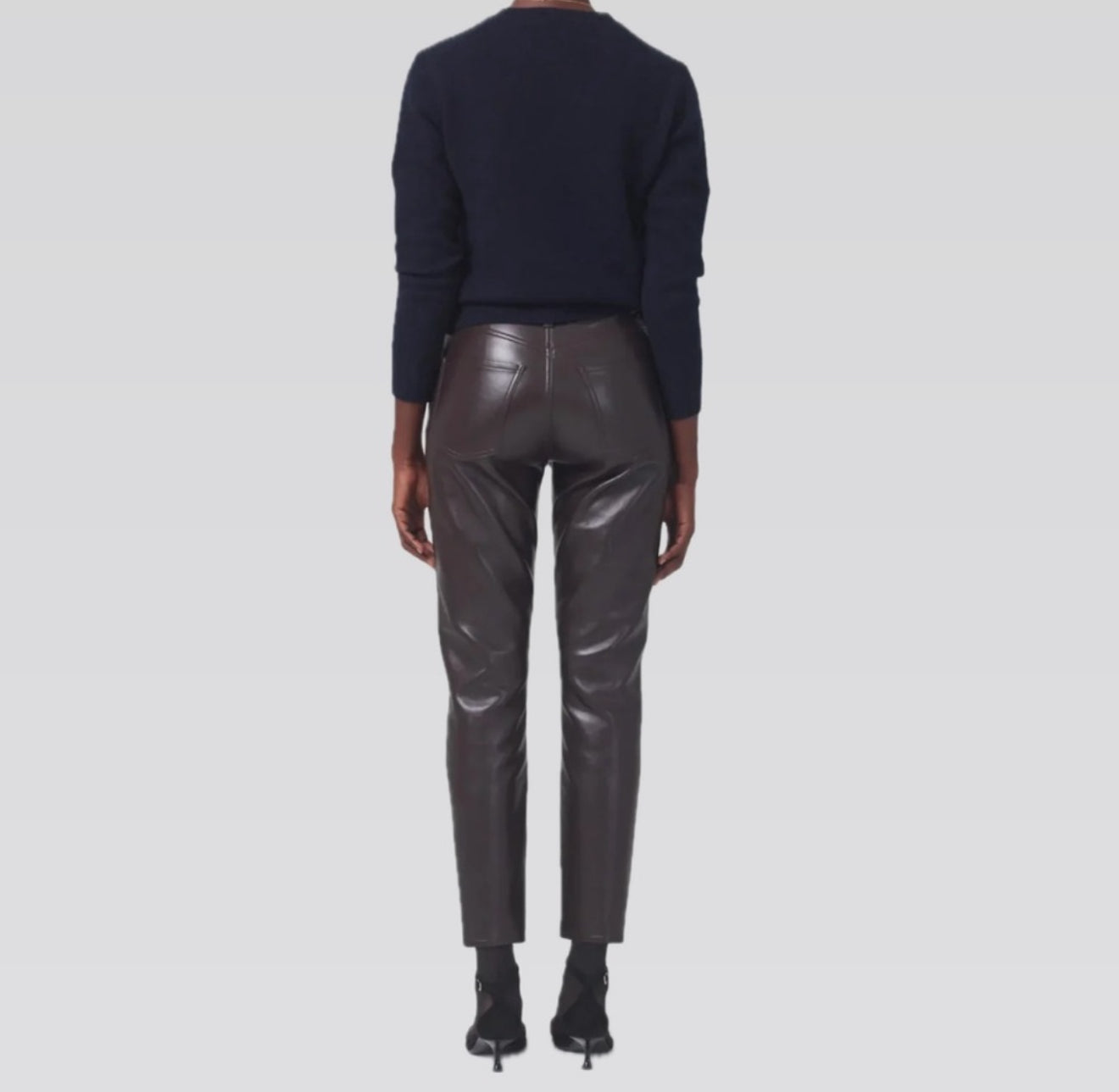 Citizens of Humanity Jolene Leather Pants - Chocolate Torte