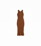 dh New York Addison Rib Knit Midi Dress - Chestnut