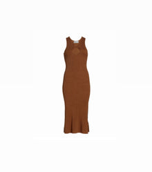 dh New York Addison Rib Knit Midi Dress - Chestnut