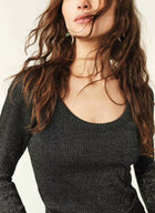 ba&sh Long-Sleeved T-Shirt - Lily Grey